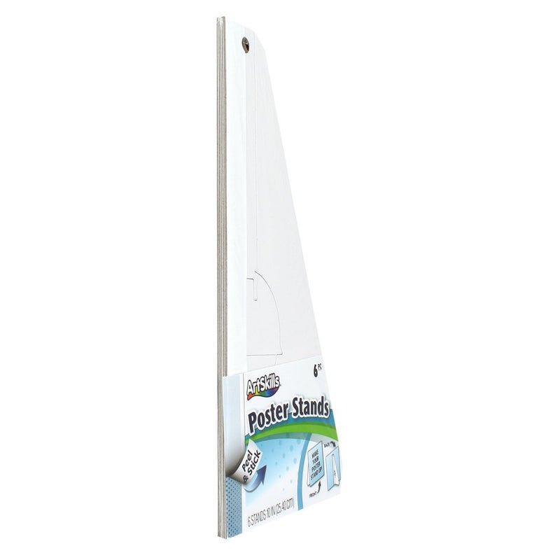 ArtSkills PA-1262 10" Easel Back Peel and Stick Poster & Project Stands, 6 Count, 10 Inch - Image 2
